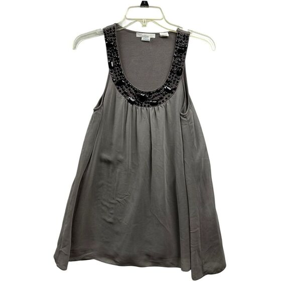 Design History Women's Gray with Black Sleeveless Tank Top‎ Blouse Size M - Picture 1 of 6